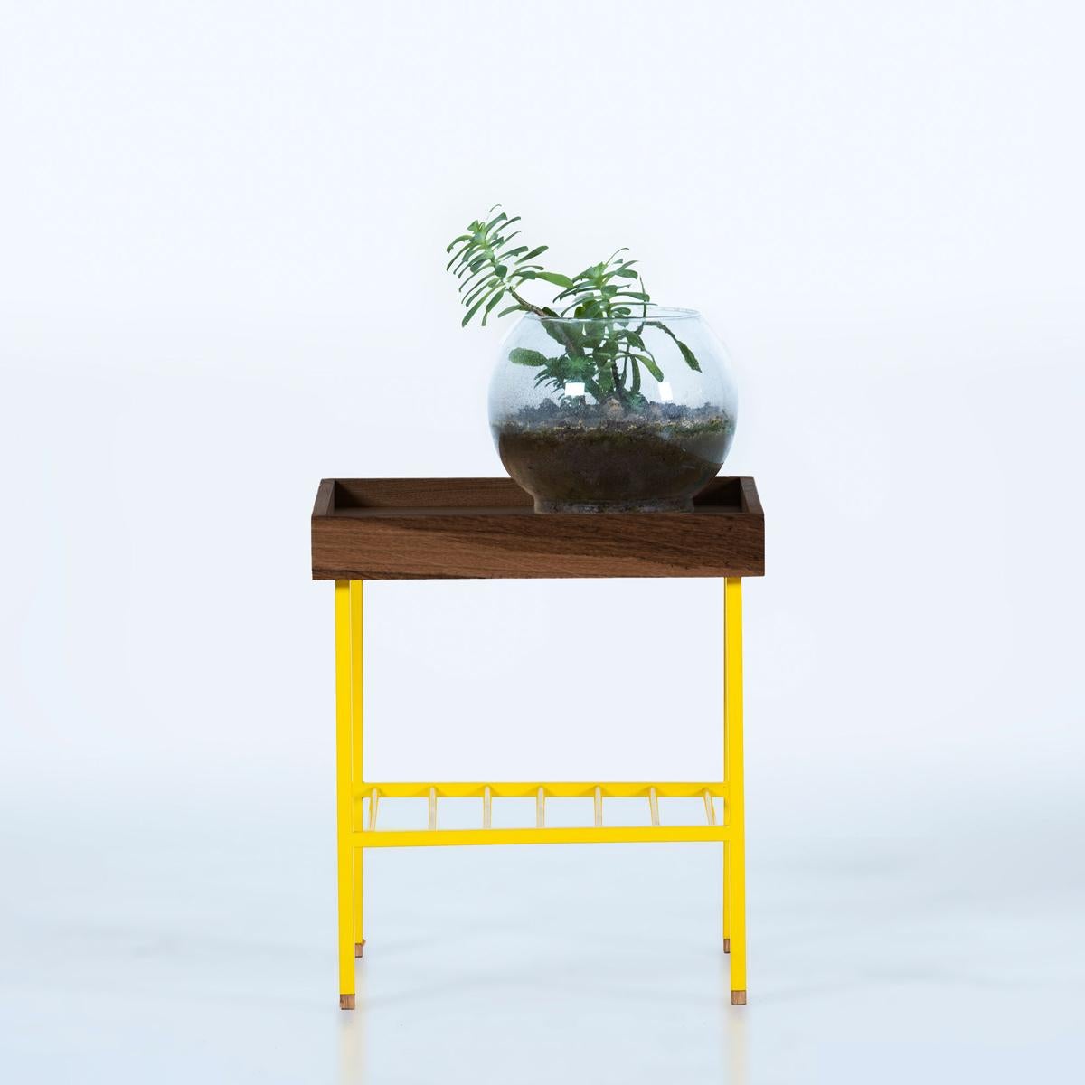 Solid Wood Short Side Table / Plant Stand – EDGE Series For Sale 1