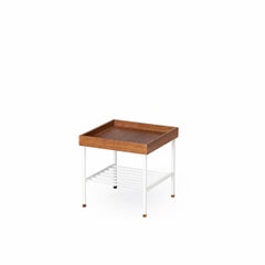 Kurzer Beistelltisch/Pflanzenständer aus Massivholz - Serie EDGE