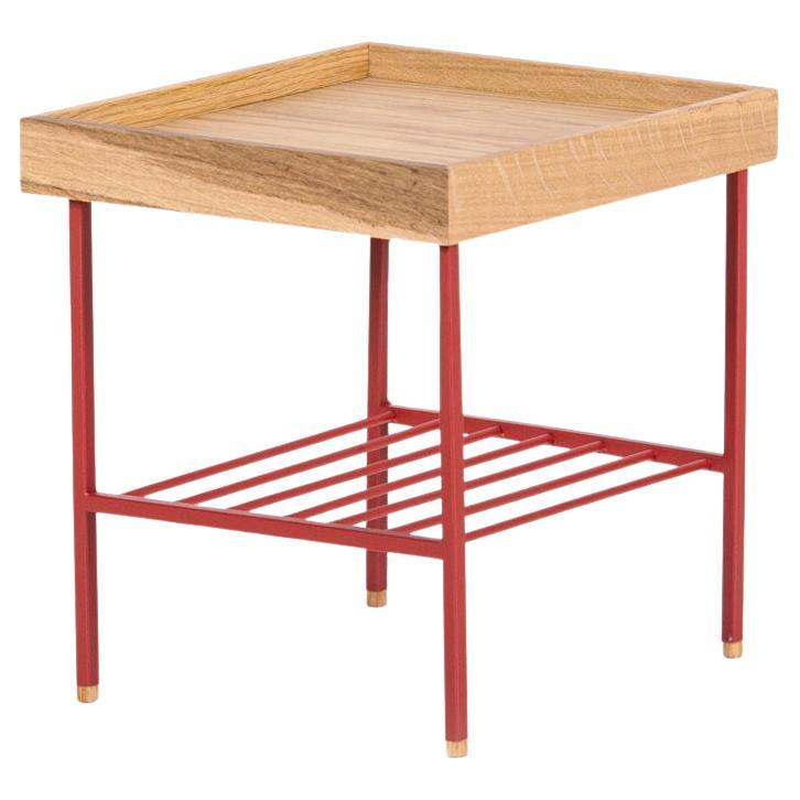 Kurzer Beistelltisch/Pflanzenständer aus Massivholz - Serie EDGE
