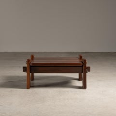 Solid Wood Side Table, by Jean Gillon, Brazilian Mid-Century Design Modern