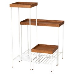 Solid Wood Side Table / Plant Stand Set – EDGE Series, with Metal Legs