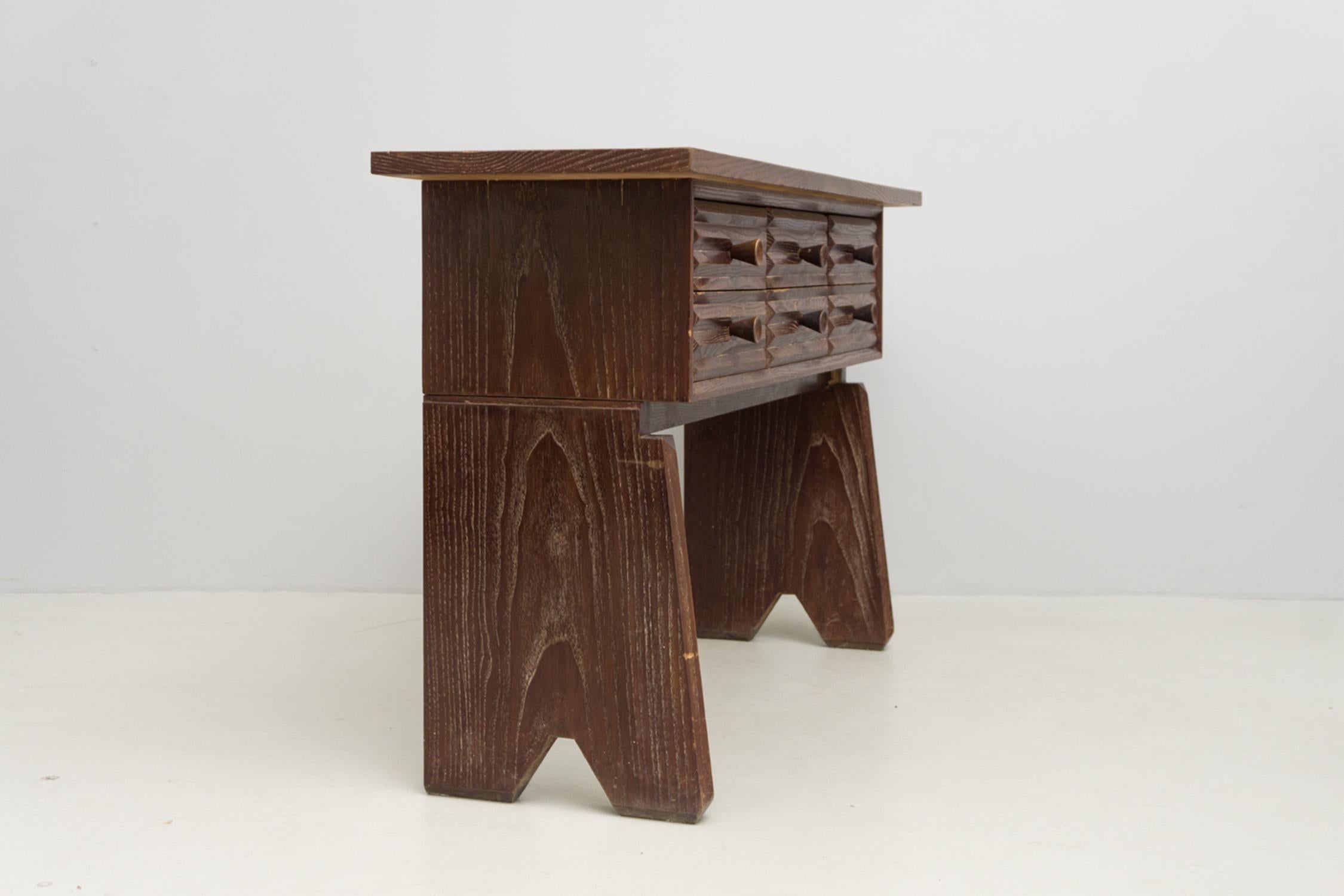 Modern Solid Wood Sideboard with Drawers by Paolo Buffa for Serafino Arrighi, 1948