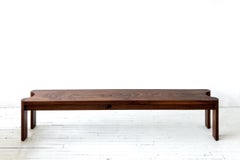 Solid Wood Sine Bench in Natural Walnut by Withers Studio