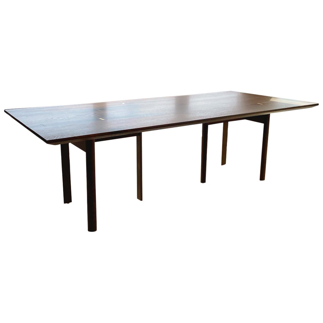 Solid Wood Six Point Dining Table in Natural Walnut by Withers Studio For Sale