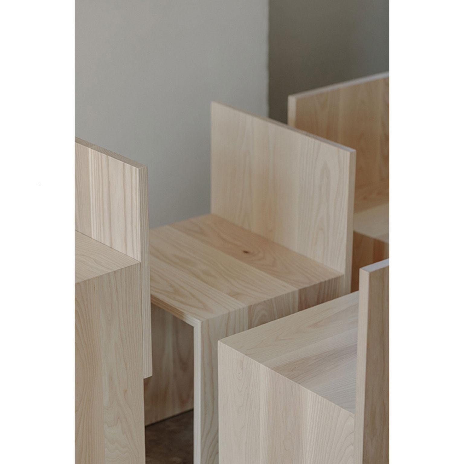 wood slab chairs
