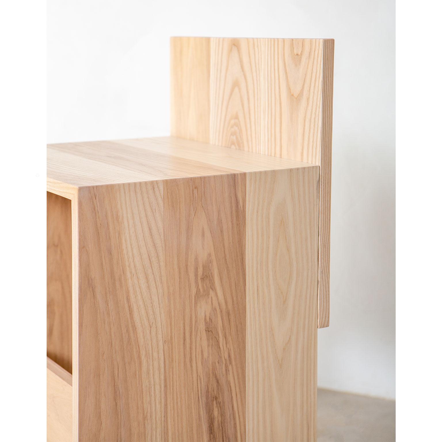 Solid Wood Slab Counter Stool For Sale 1