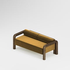 Massivholz, Lounge-Sofa, Sofa, mit Samt bezogen, modernes Design