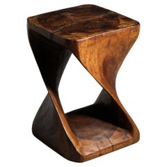 Solid Wood Stool Carved in the Brazilian Style by Zanine Caldas, 1960s