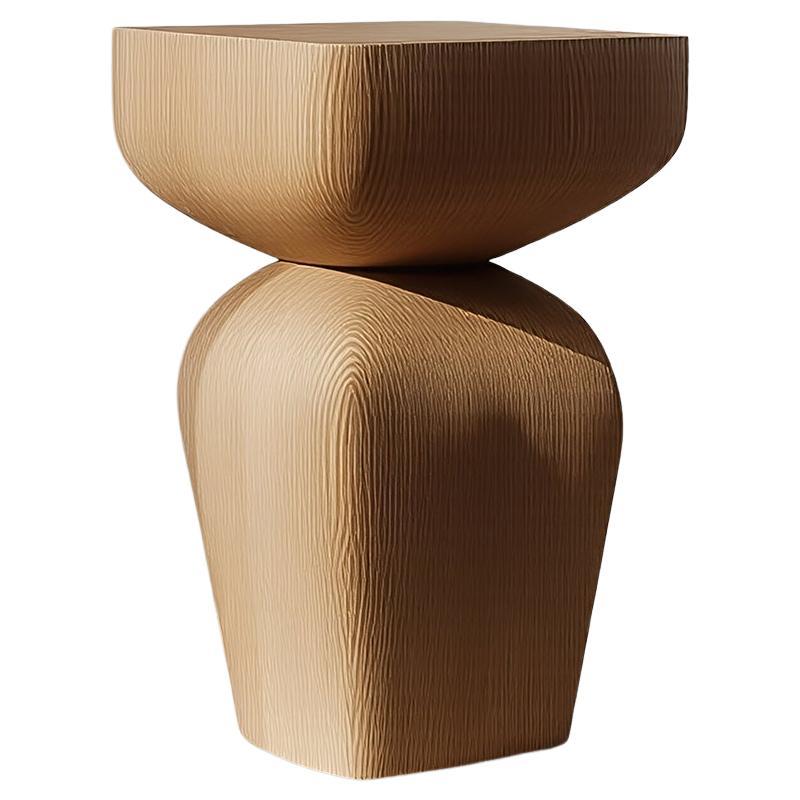 Solid Wood Stool Socle No124, Minimal Contemporary Piece by Joel Escalona