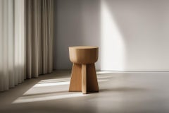 Solid Wood Stool Socle No130, Modern Contemporary Furniture by Joel Escalona