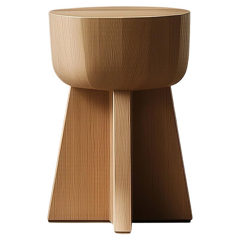 Massivholzhocker Socle No130, Moderne zeitgenössische Möbel von Joel Escalona
