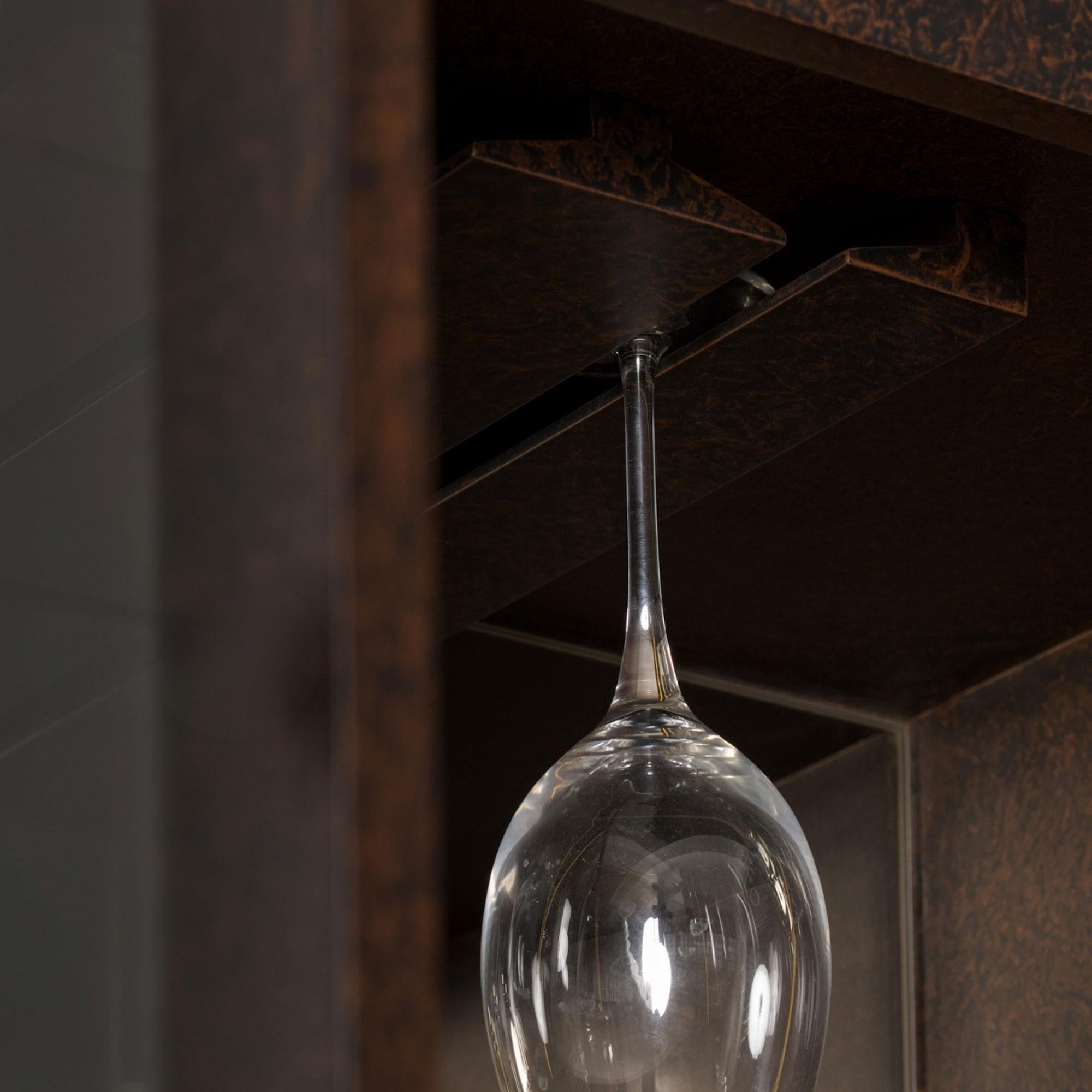 Contemporary Solid Wood Tall Liquor / Cocktail Cabinet – CASABLANCA High Showcase Series For Sale