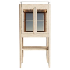Solid Wood Tall Liquor / Cocktail Cabinet – CASABLANCA High Showcase Series