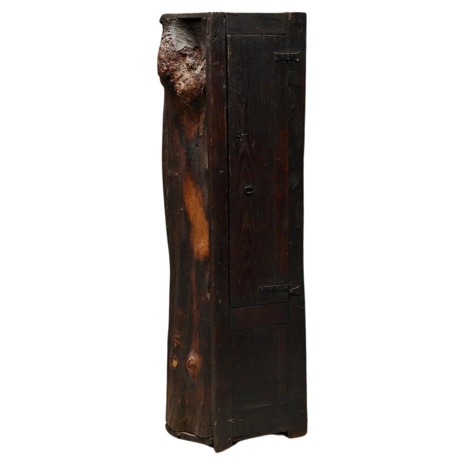 Solid Wood Travail Populaire Cabinet, France, 19th Century For Sale