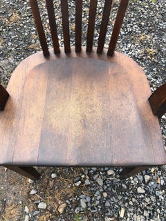Solid Wood Vintage Bank Desk Chair