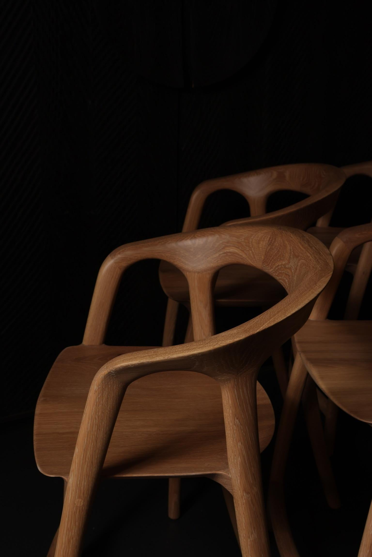 Silla 'Voeg' de roble blanco by Mobius Objects en venta 5