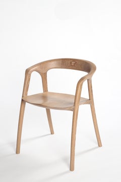 Silla 'Voeg' de roble blanco by Mobius Objects