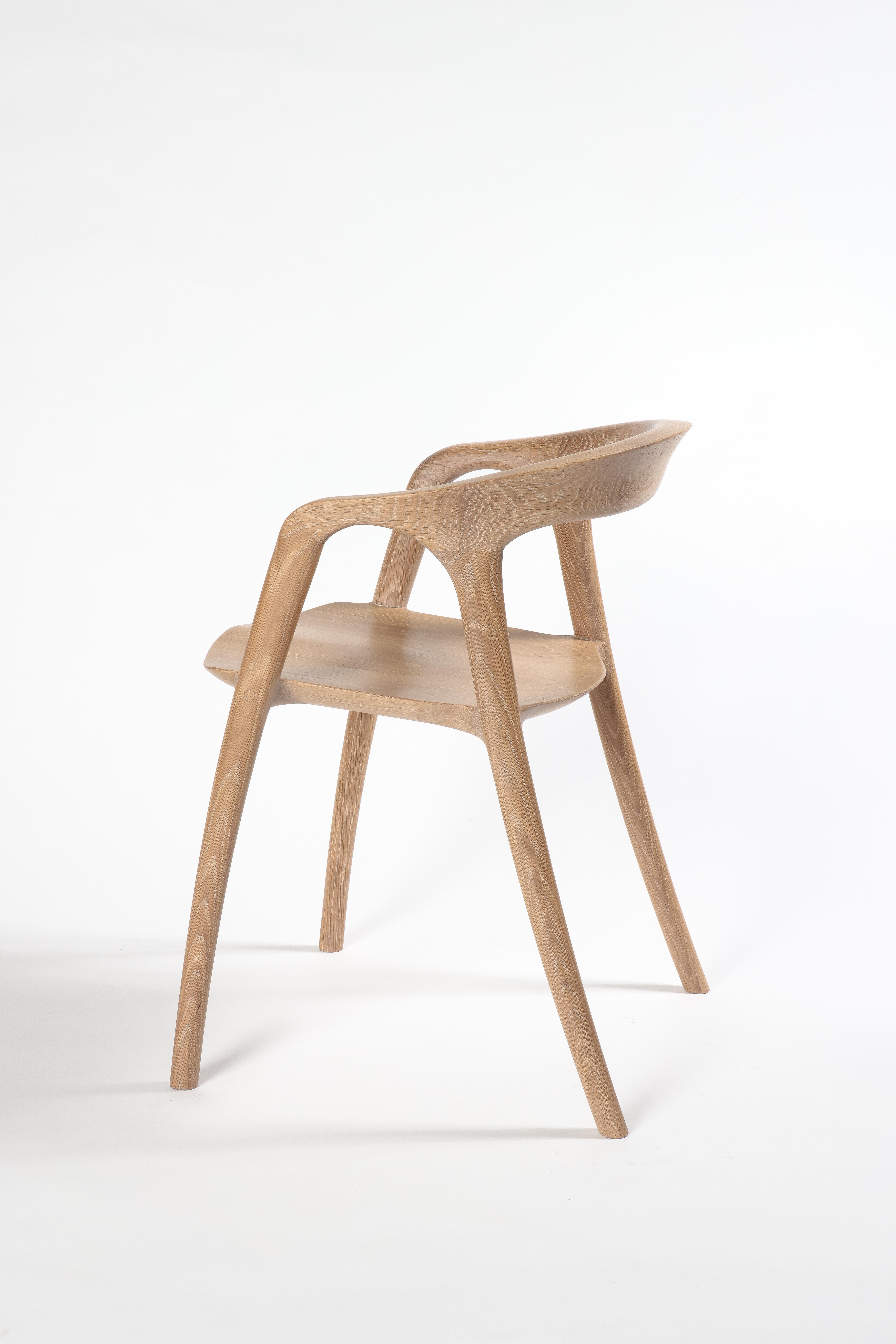 Silla 'Voeg' de roble blanco by Mobius Objects Canadiense en venta