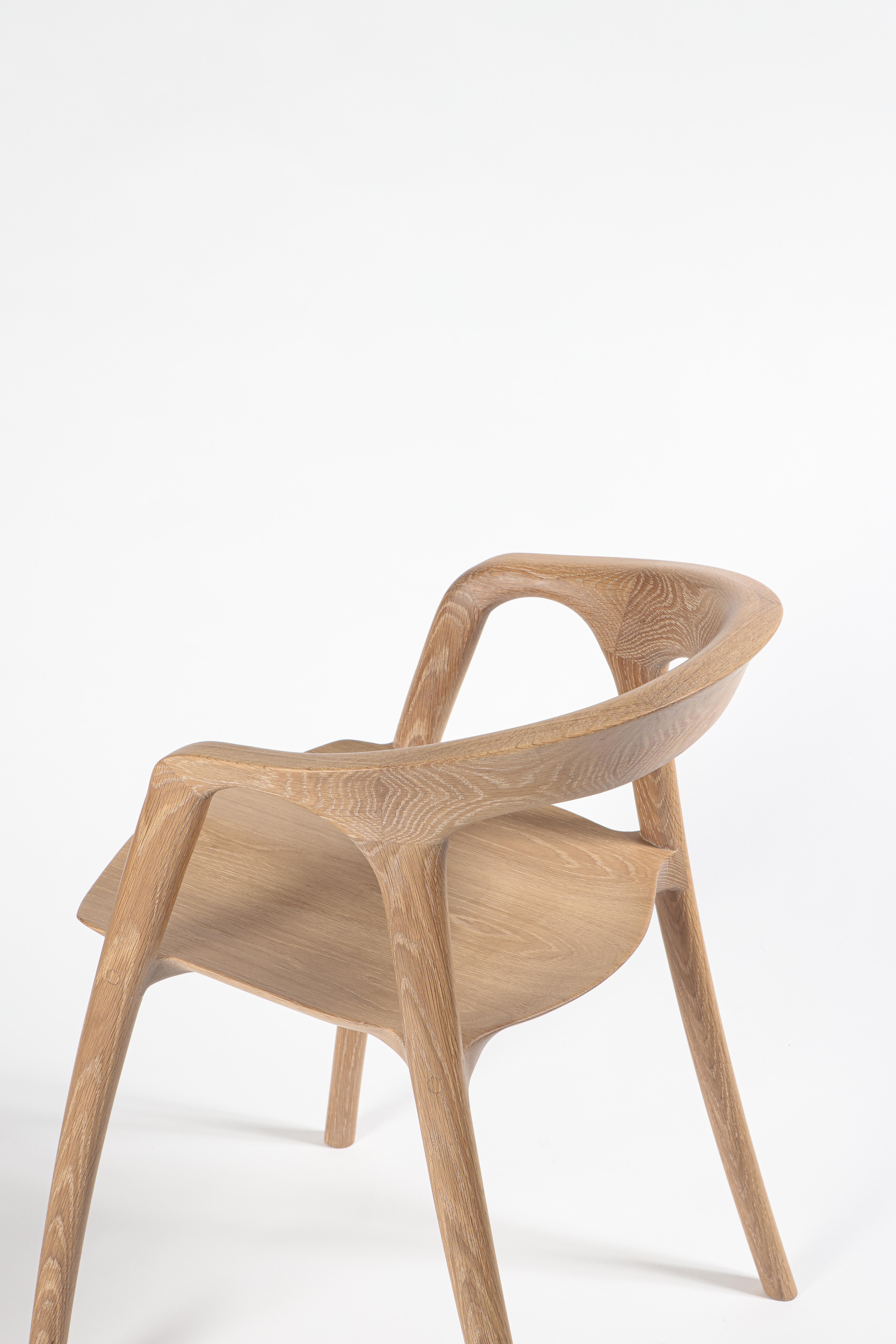 Silla 'Voeg' de roble blanco by Mobius Objects en Nuevo estado para la venta en Calgary, CA