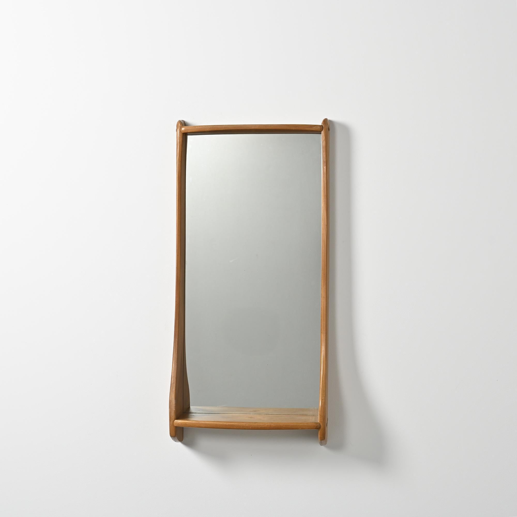 20ième siècle Miroir mural en bois massif, Franz Xaver Sproll, vers 1960 en vente