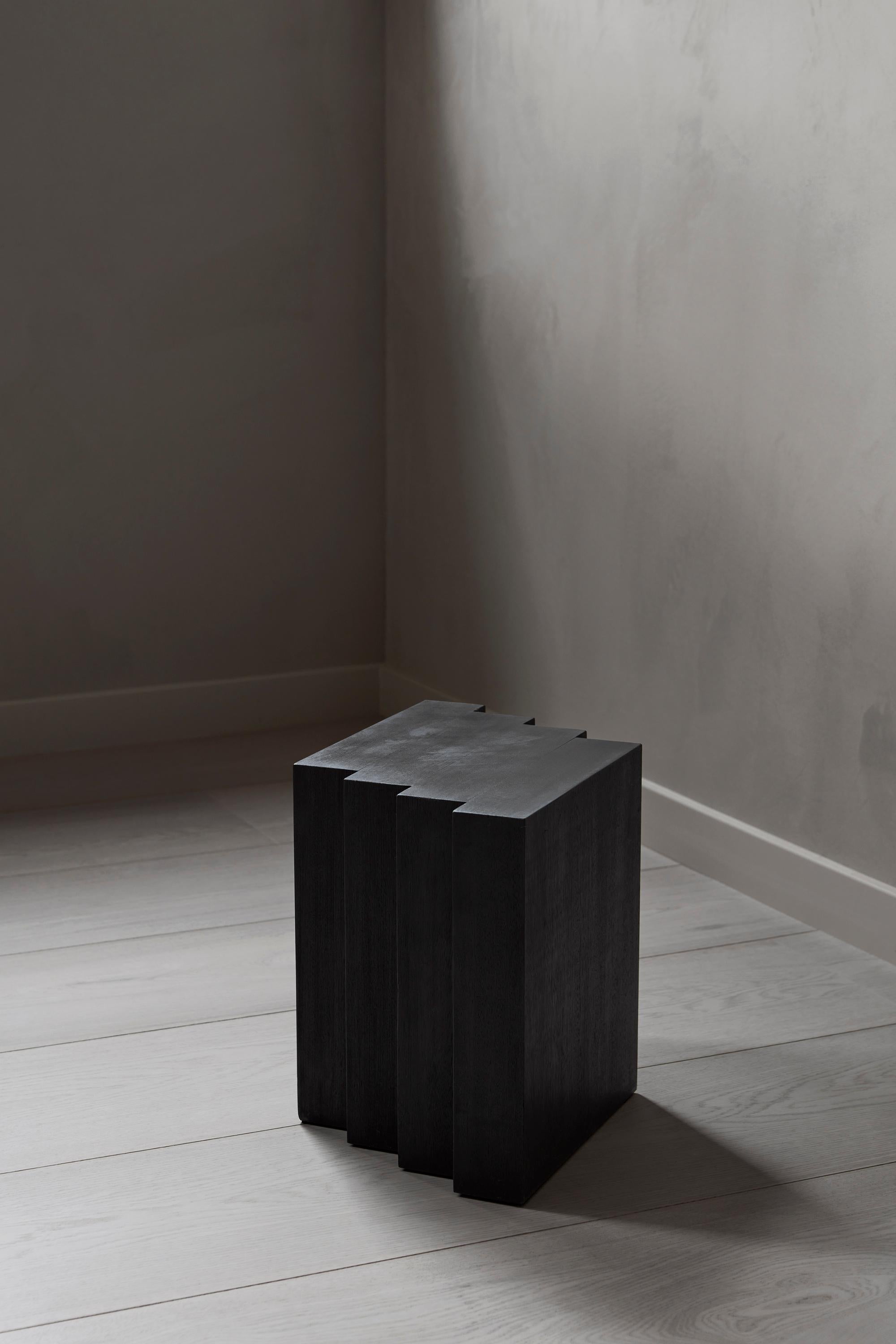 The BEX side tables are inspired by Brick Expressionism, the architectural movement visible in Amsterdam’s ‘South Plan’ area - the city development plan designed by H.P. Berlage in 1915. The objects are designed by Aad Bos and handcrafted in