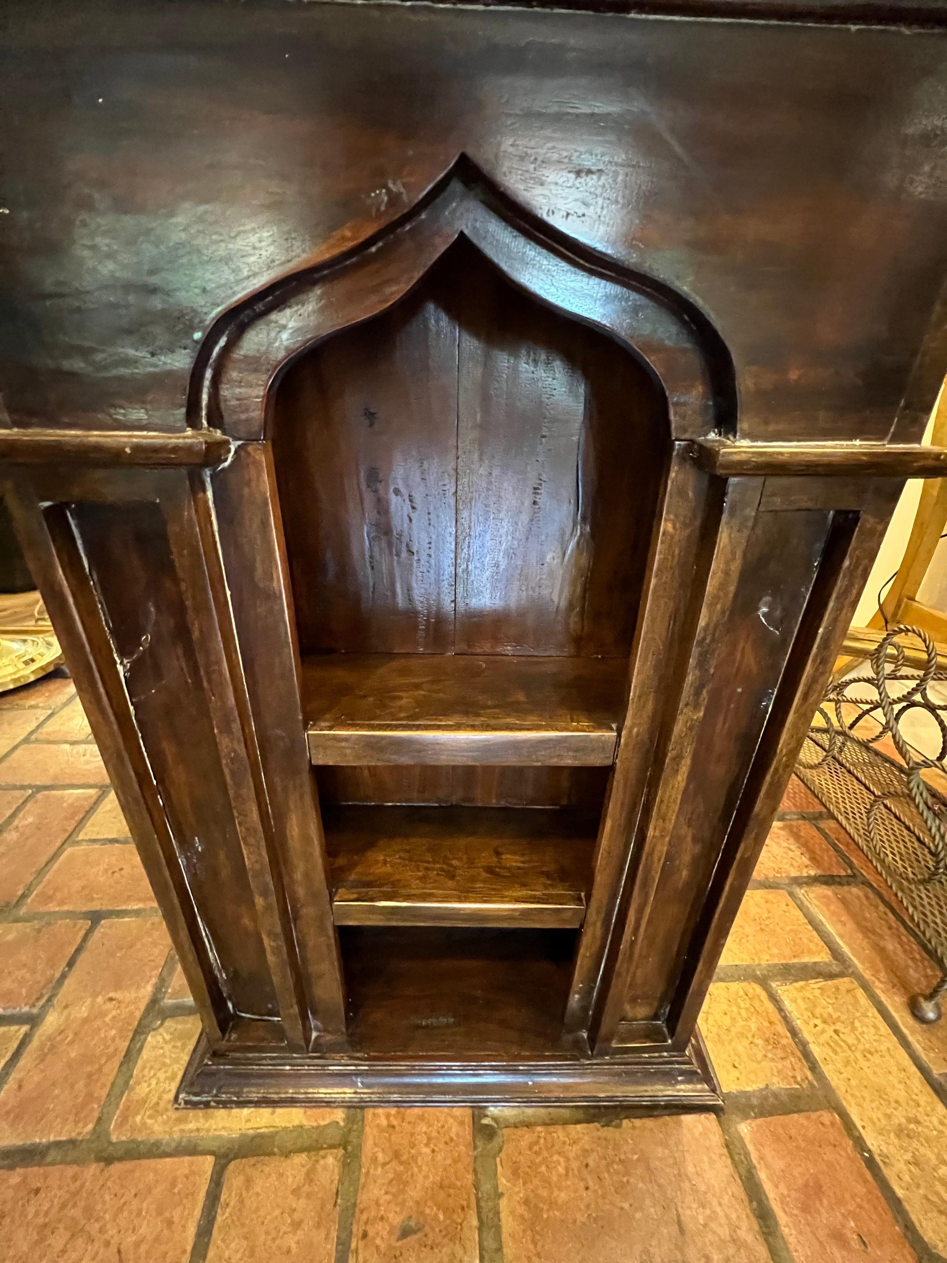 Solid Wooden Gothic Style Wall Shelf 4