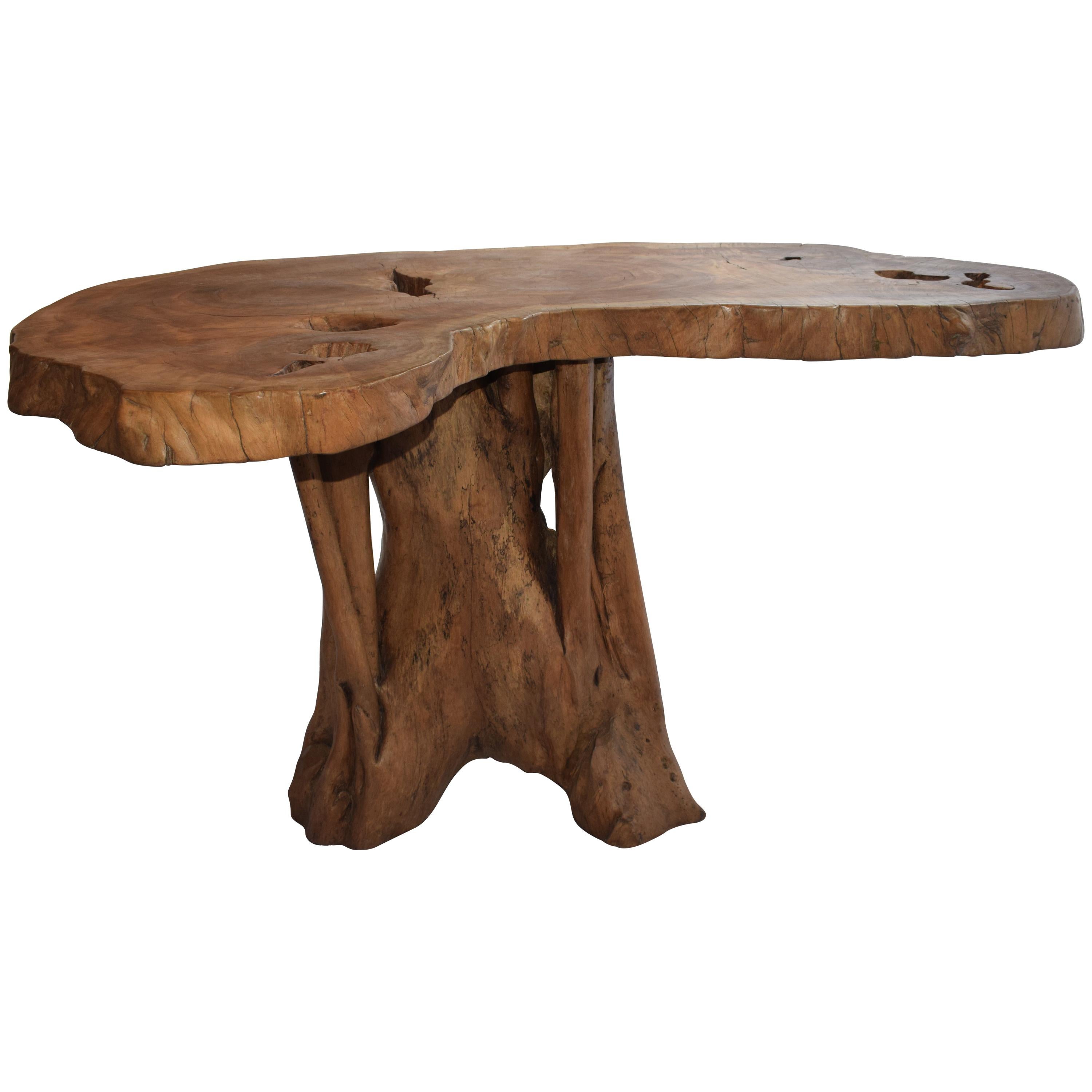 Solid Wooden Organic Tree Table by Mr. Erasmus, Ghana, 2014