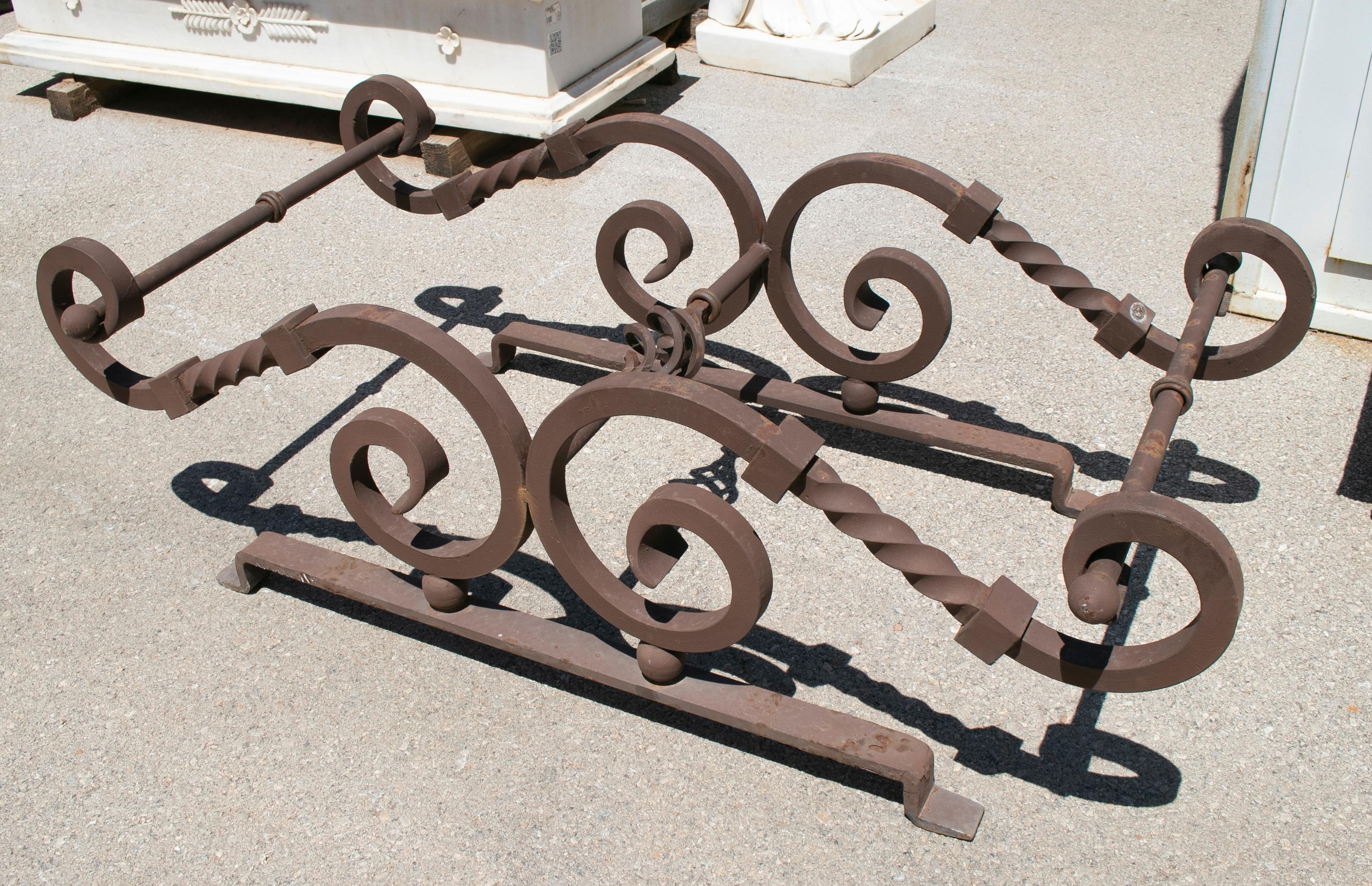 wrought iron coffee table base only