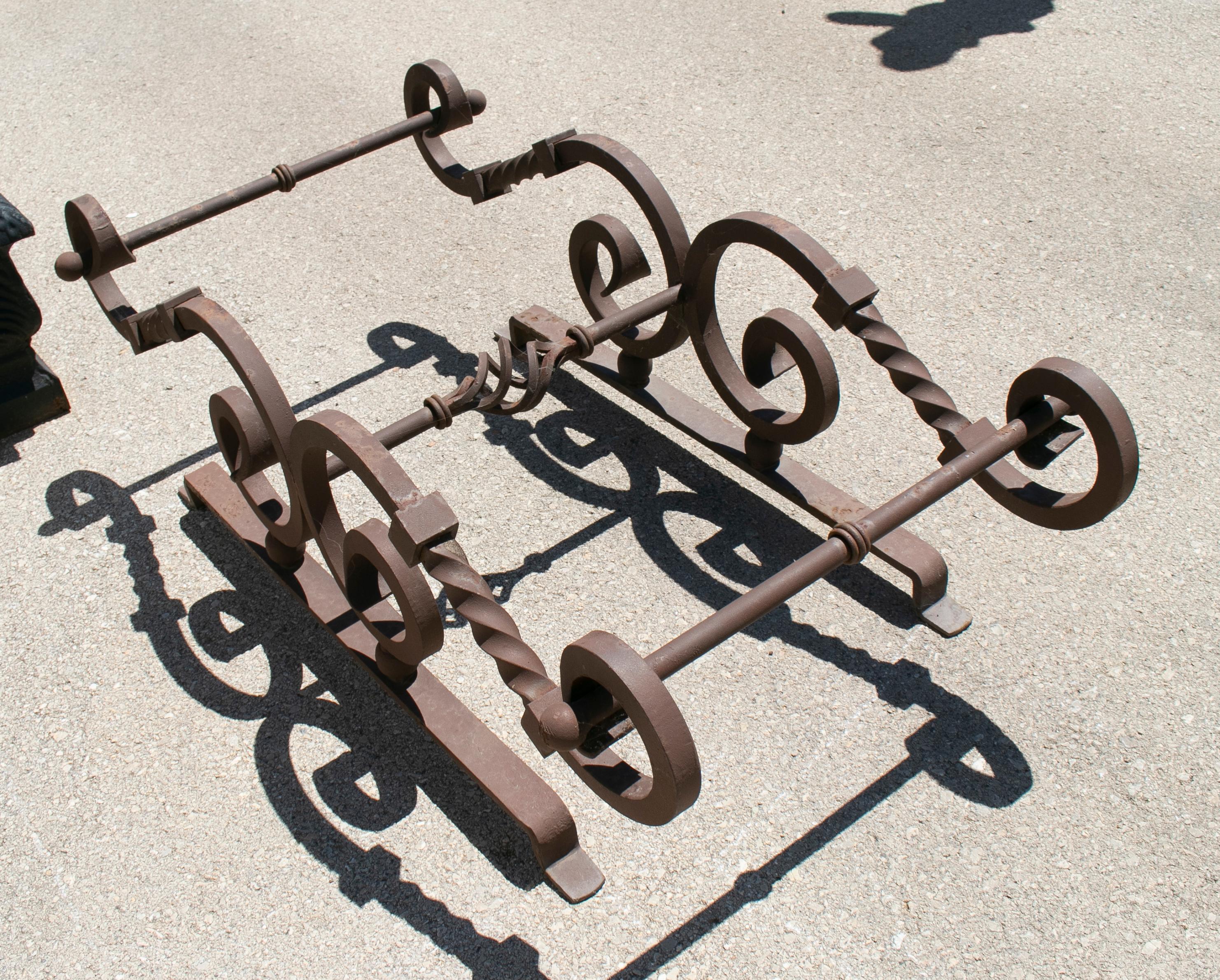 wrought iron coffee table bases