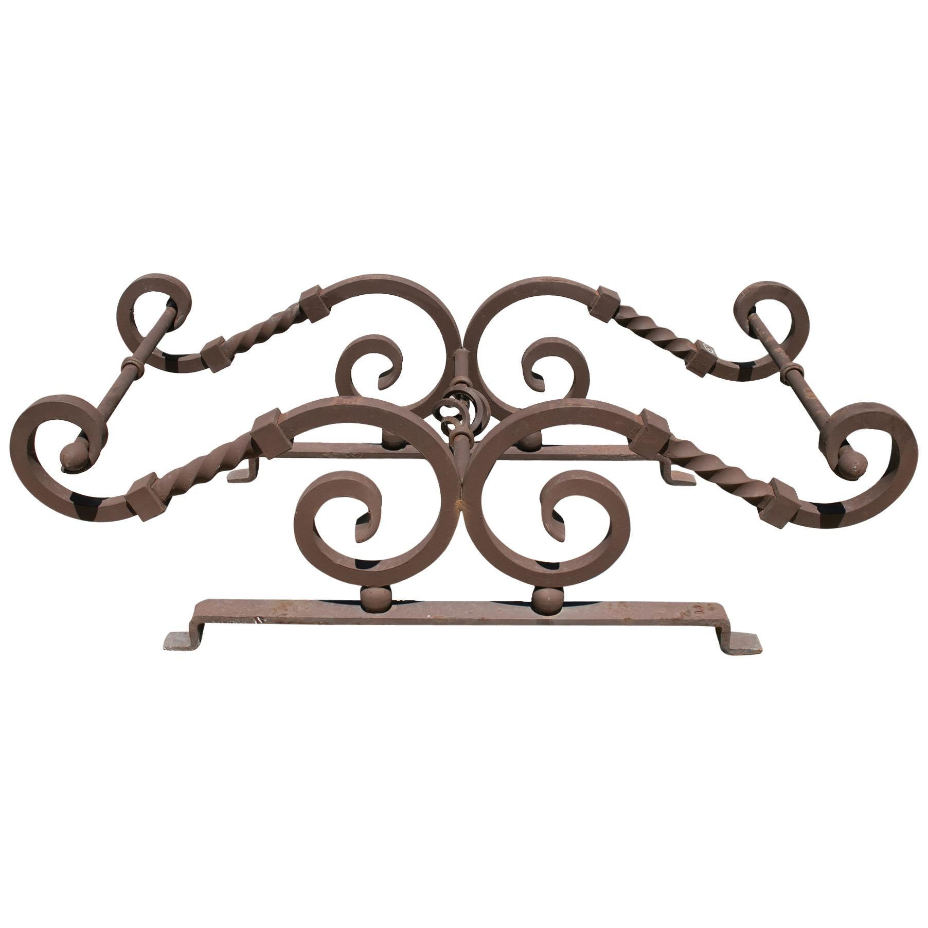 Solid Wrought Iron Coffee Table Base For Sale