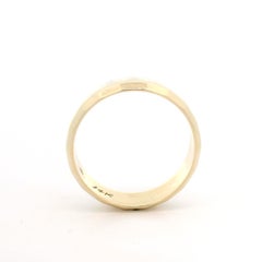 Solid Yellow Gold 5.9mm Wide Faceted Polished Band Ring sz 9