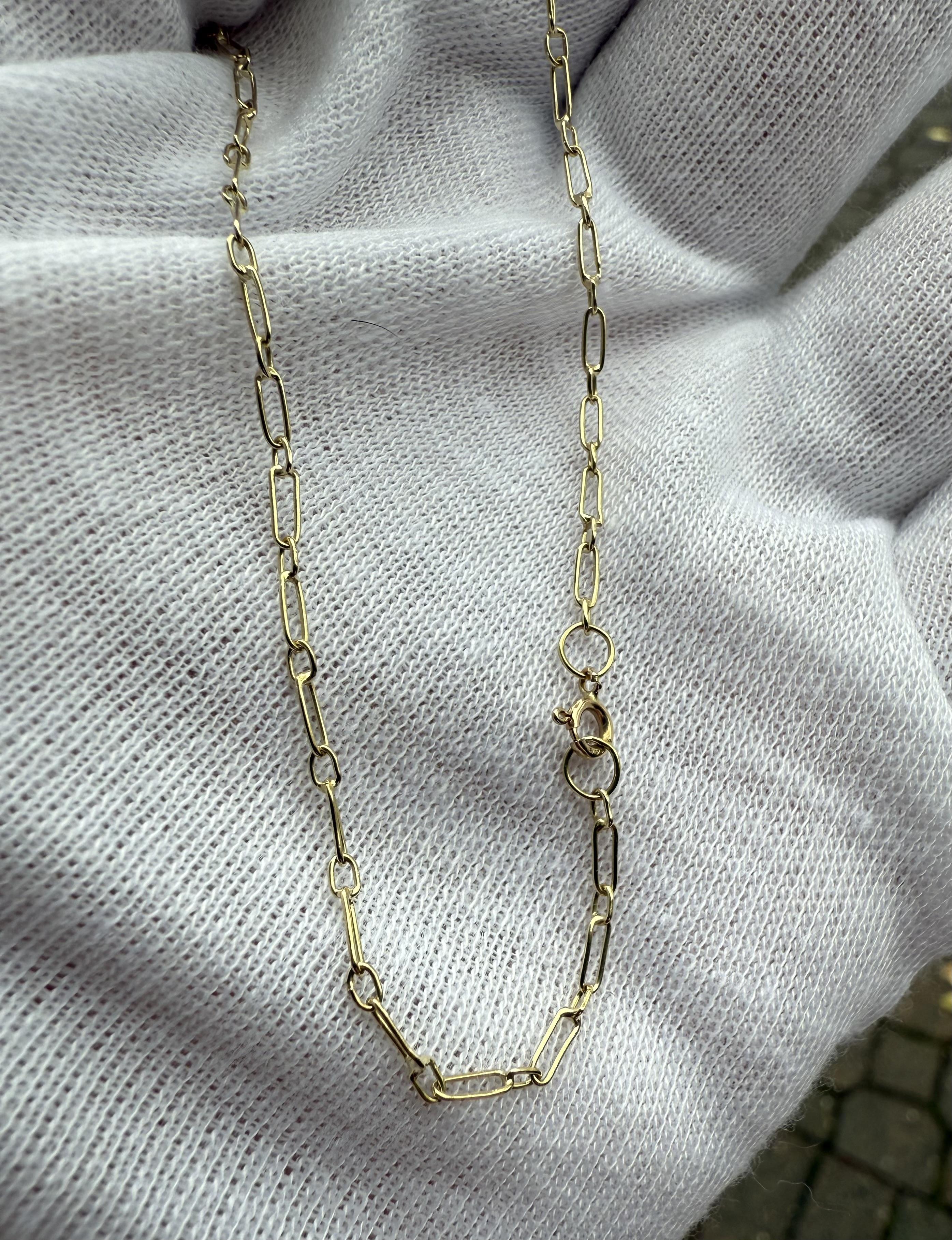 Collier pendentif solitaire en or jaune massif GIA M/VS 1,56 ct de diamant taille émeraude 10