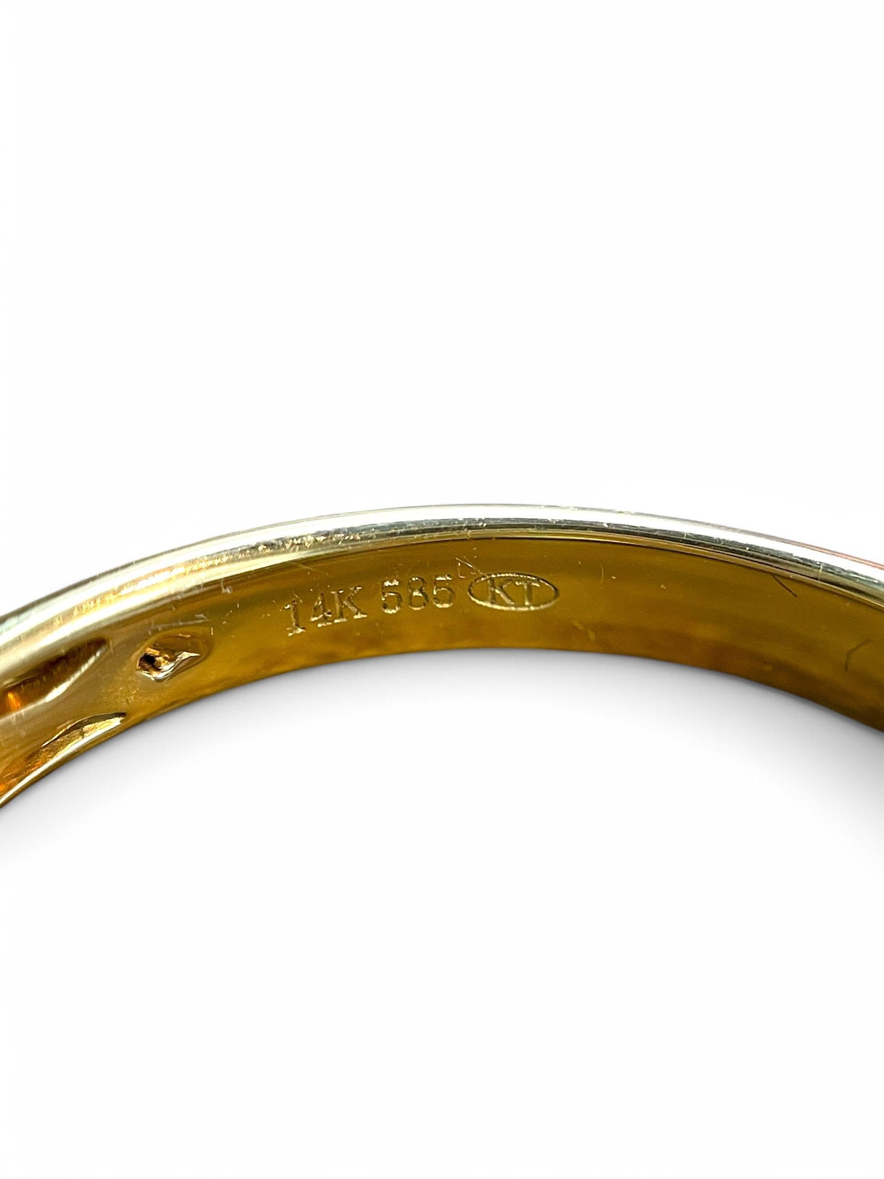 Bague œil du mal en or jaune massif, émail vert, diamants noirs et blancs Unisexe en vente