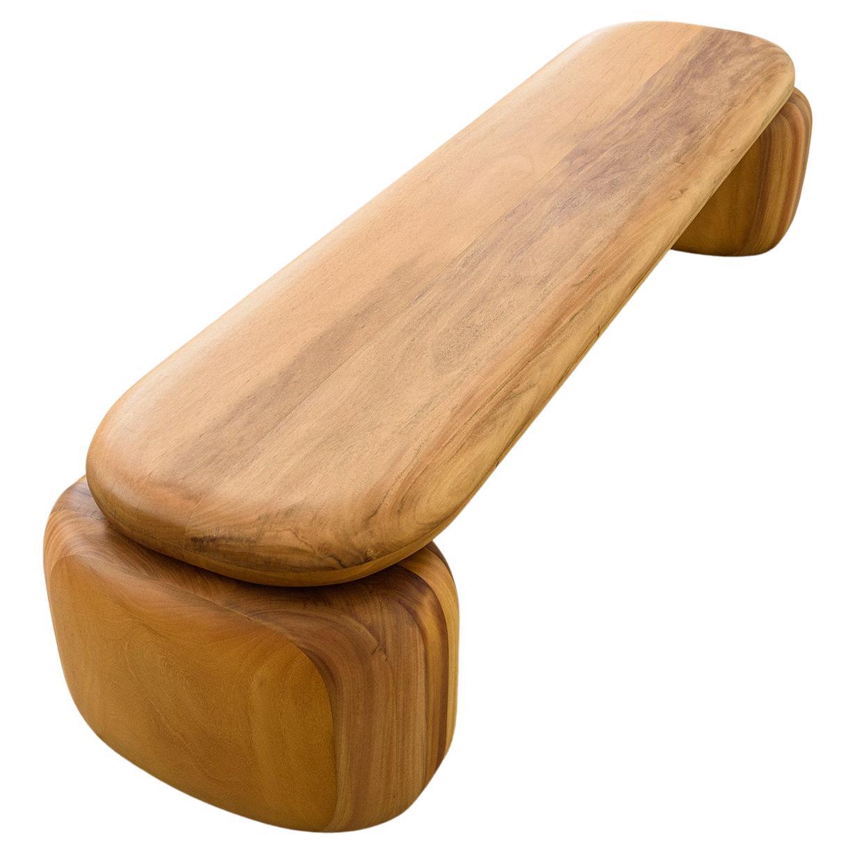 Solida Bench, by Rain, Contemporary Bench, Solid Garapá Wood For Sale