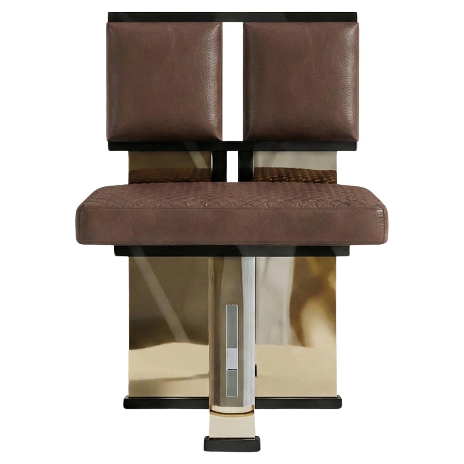 Solidus Polished Bronze Chair by Palena Furniture