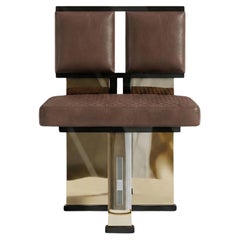 Solidus Polished Bronze Chair by Palena Furniture