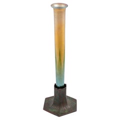 Soliflor Vase Louis Comfort Tiffany Iridescent Favrile Glass, ca. 1910, Orange