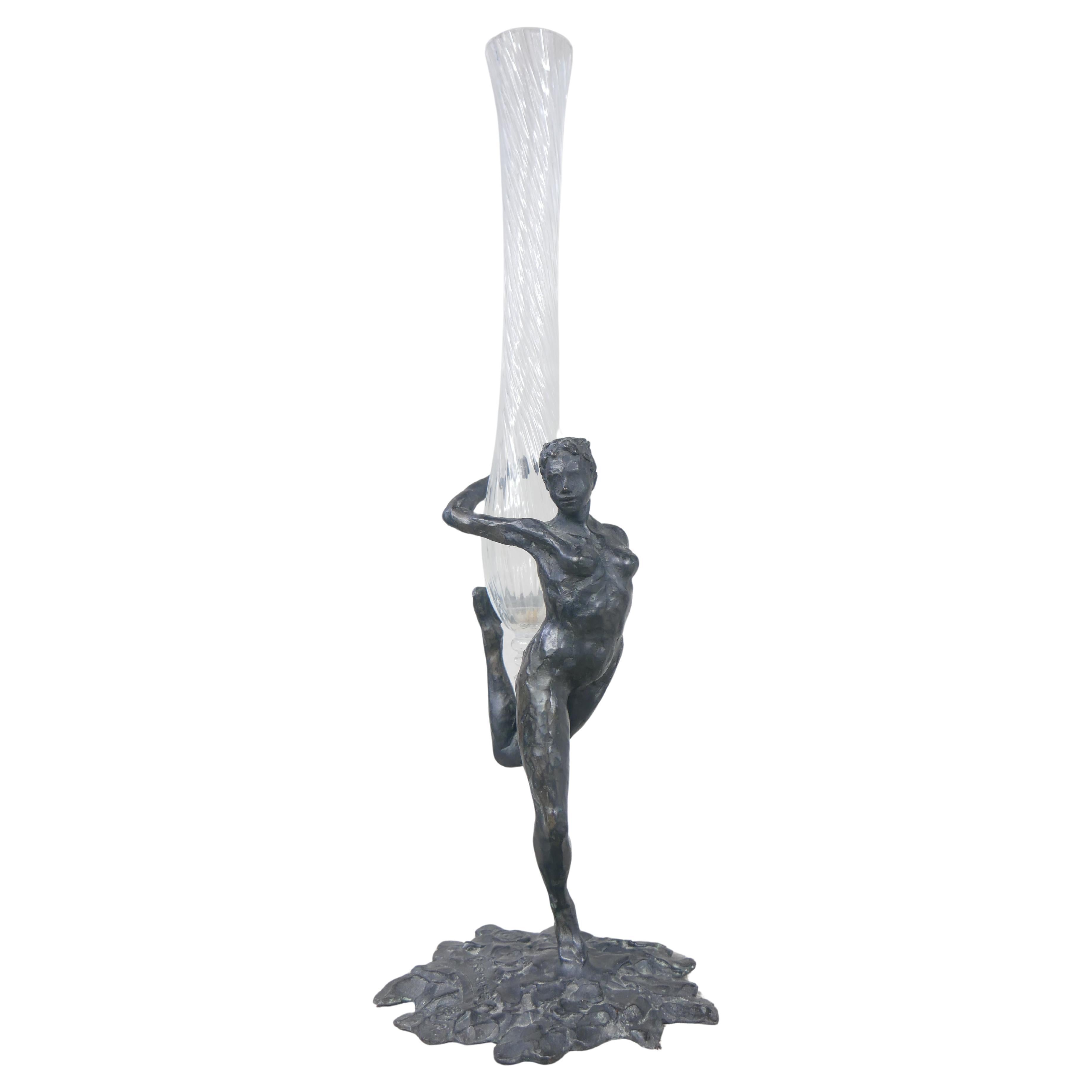 soliflore femme Portavelas de bronce de Patrick Laroche