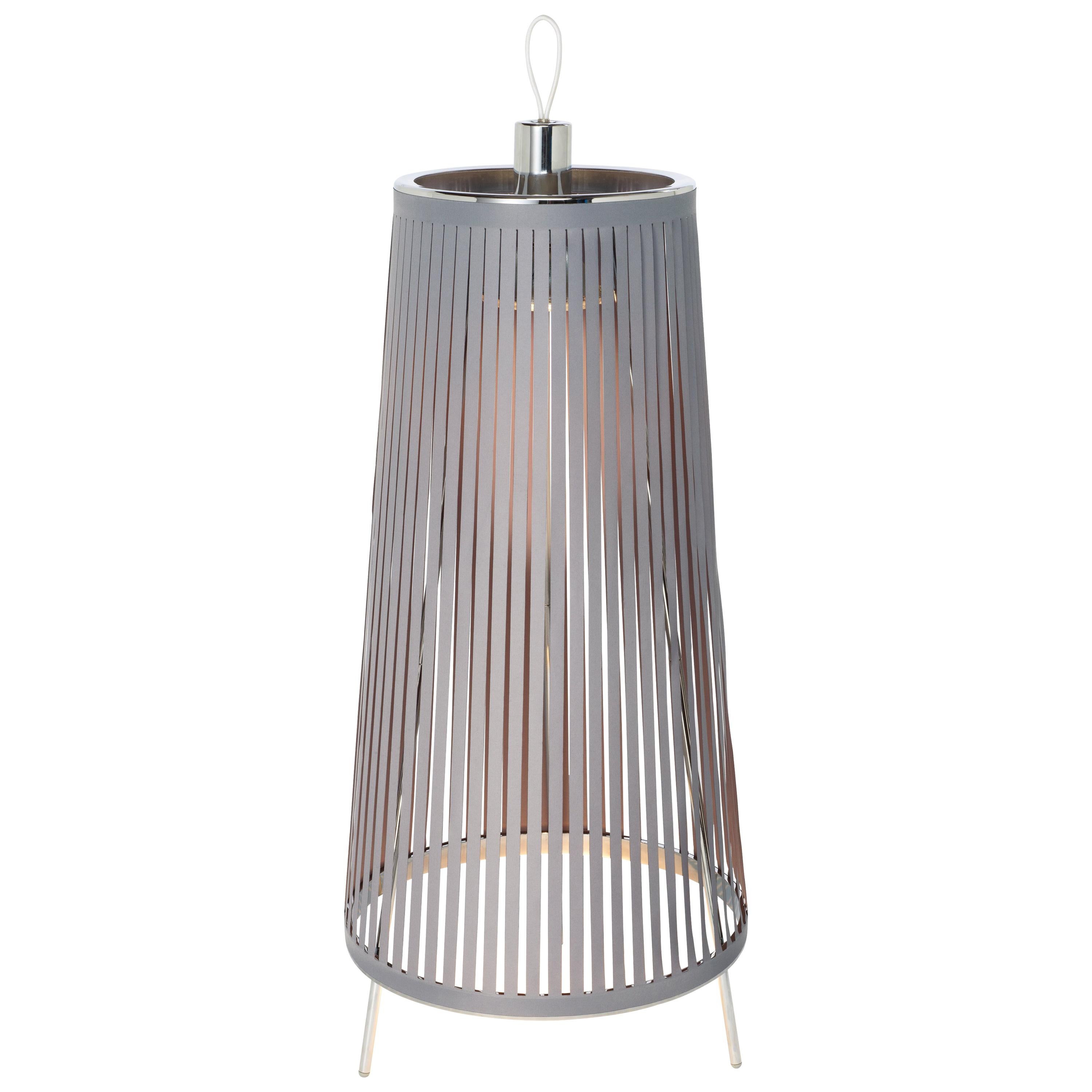 Solis 24 Freestanding Lamp in Silver by Pablo Designs