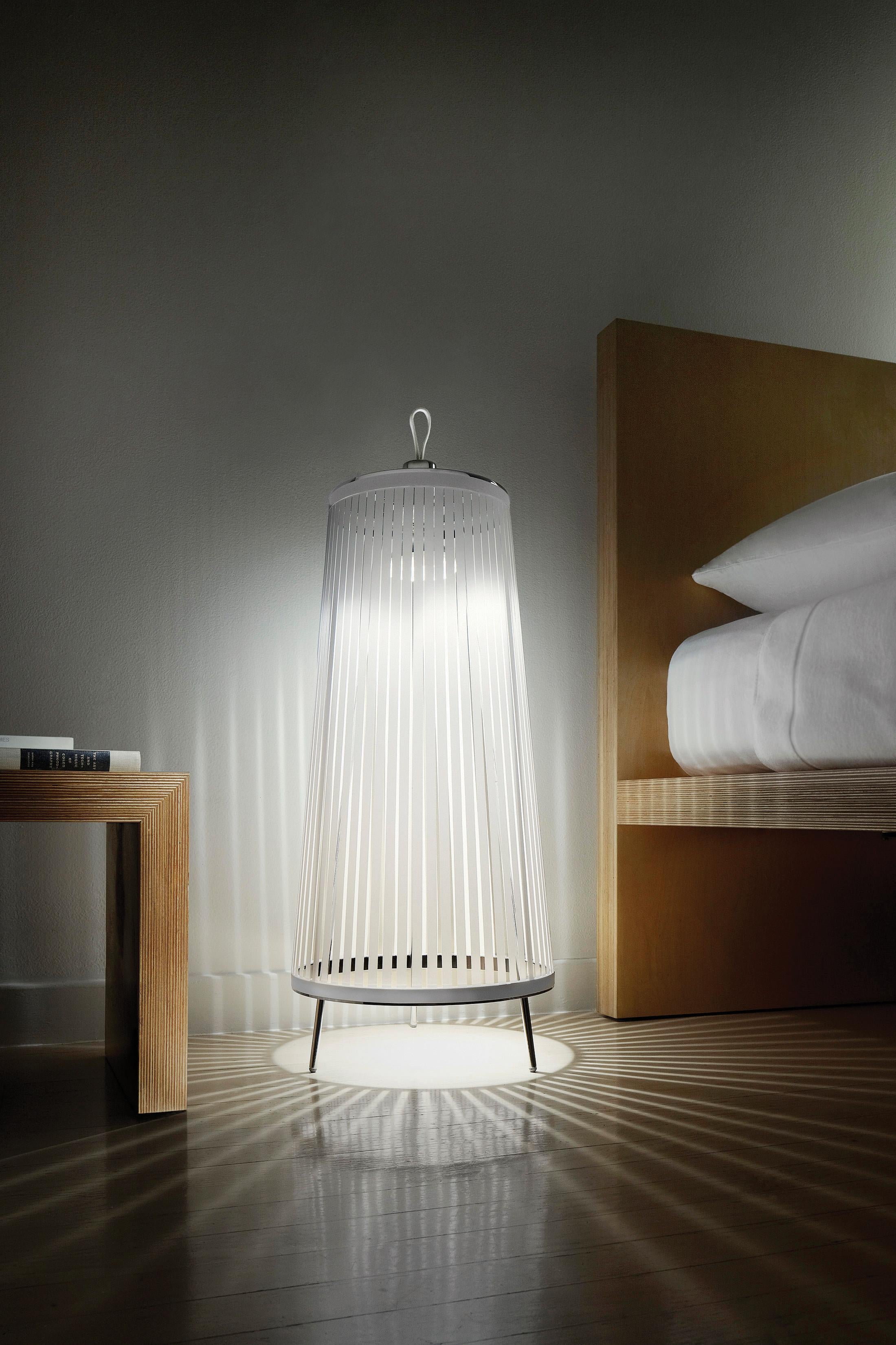 Solis 24 Freestanding Lamp in White by Pablo Designs In New Condition In San Francisco, CA