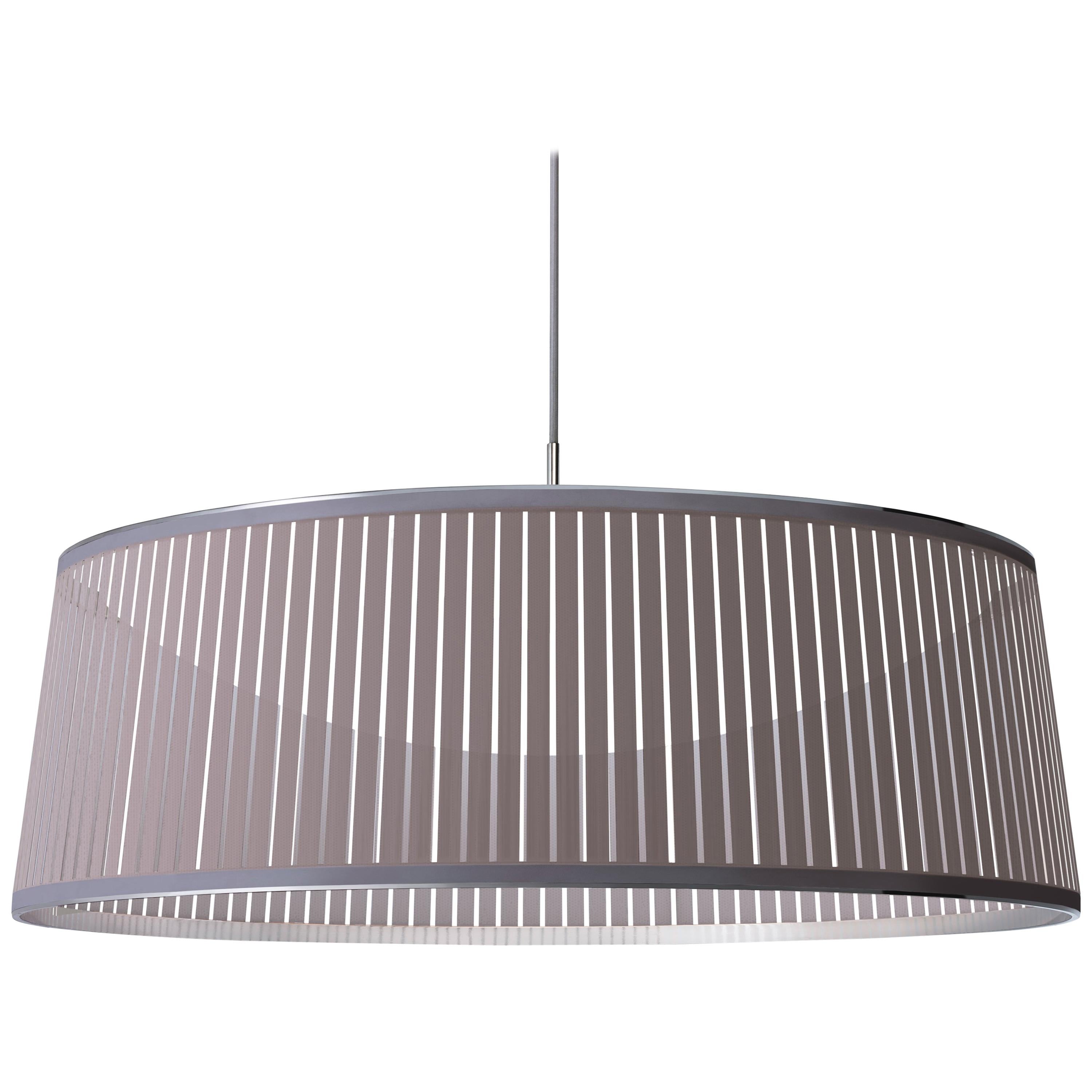 Solis Drum 36 Pendant Light in Silver by Pablo Designs For Sale