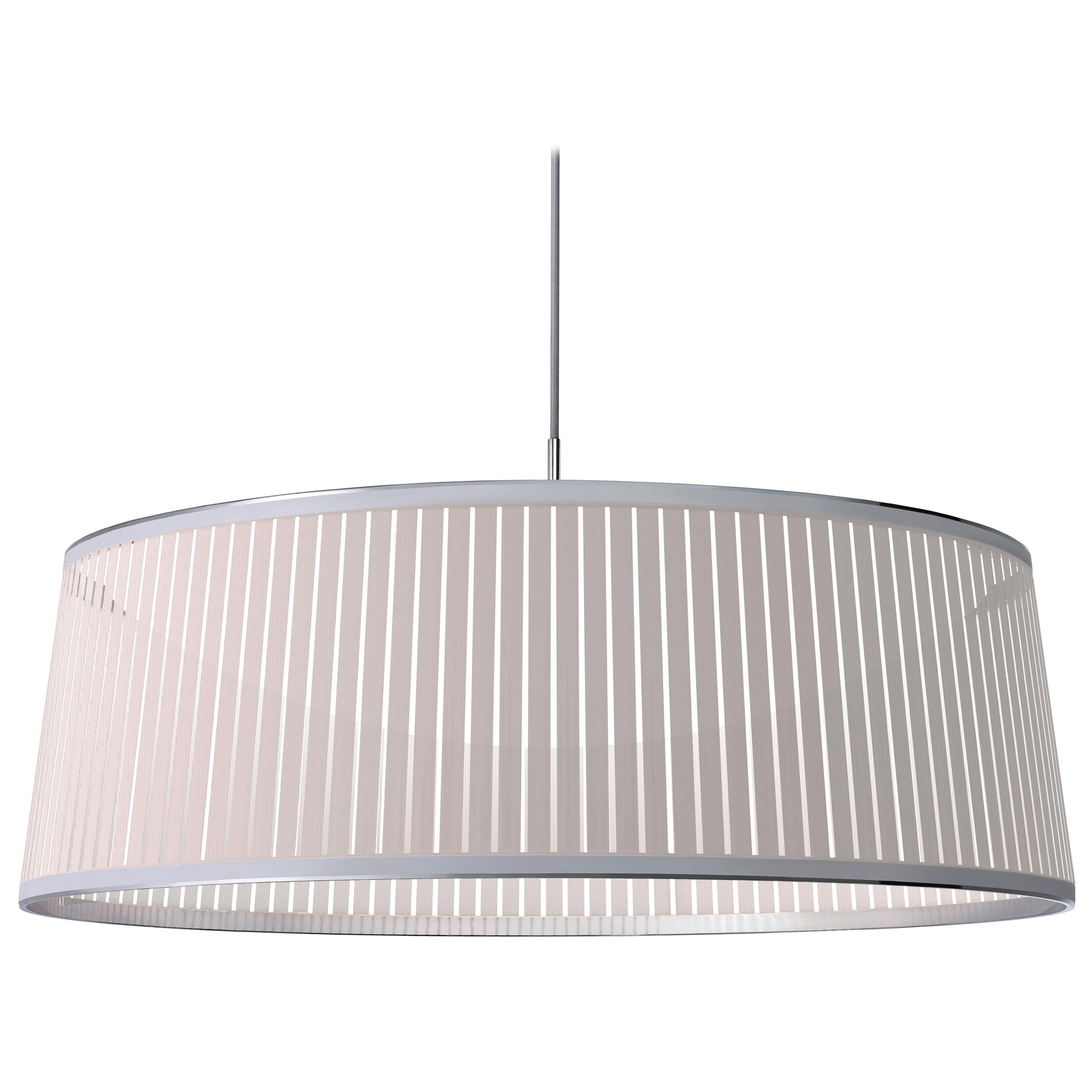 Solis Drum 36 Pendant Light in White by Pablo Designs For Sale