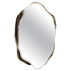 Solis Mirror With Metallic Frame And Marble Details