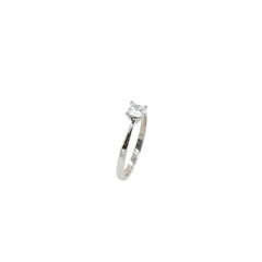 Solitaire 0.40ct F/VVS1 Princess Cut GIA Diamond Ring in 18ct White Gold