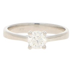Solitaire Diamond  Platinum Engagement Ring 0.51 Carat