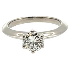 Solitaire 0.78ct J/VVS2 Diamond Engagement Ring Set in Platinum