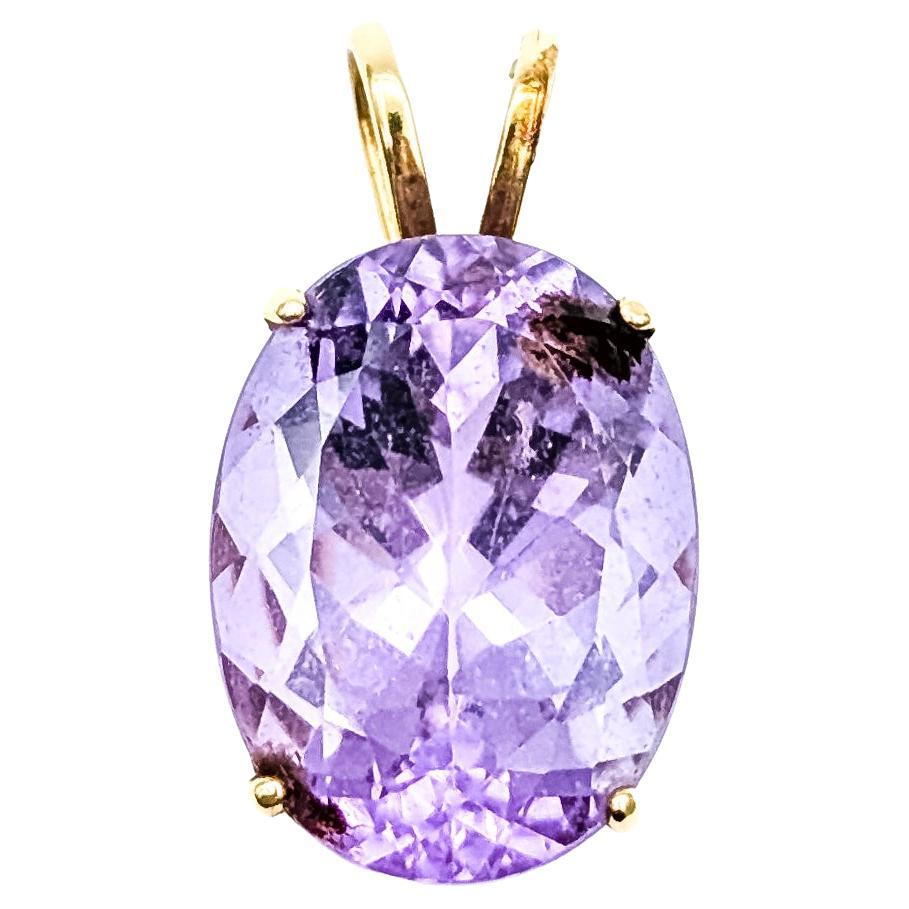 Pendentif solitaire en améthyste en 14k