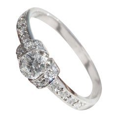 Solitär Brillantring Platin so ein tolles Diamantfeuer 0,52 ct TW SI
