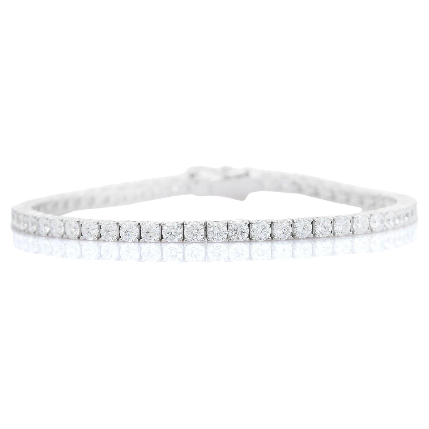 Solitaire CZ Diamond Tennis Bracelet for Garndma Gift in 925 Silver For Mother For Sale