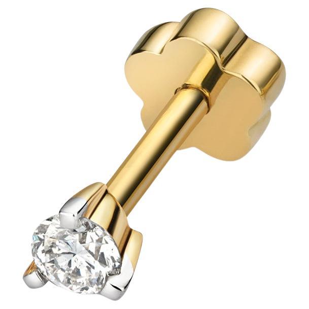 SOLITAIRE DIAMOND CARTILAGE 3 CLAW STUD IN 18CT Gold
